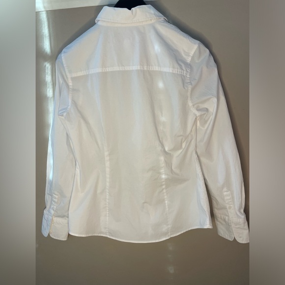 Boston Proper White Button Up Dress Shirt EUC Size 8 - Picture 2 of 5